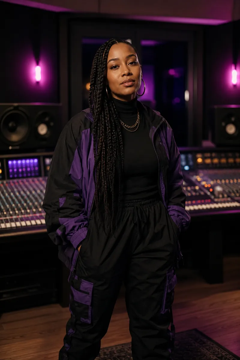Adult music creator in a recording studio